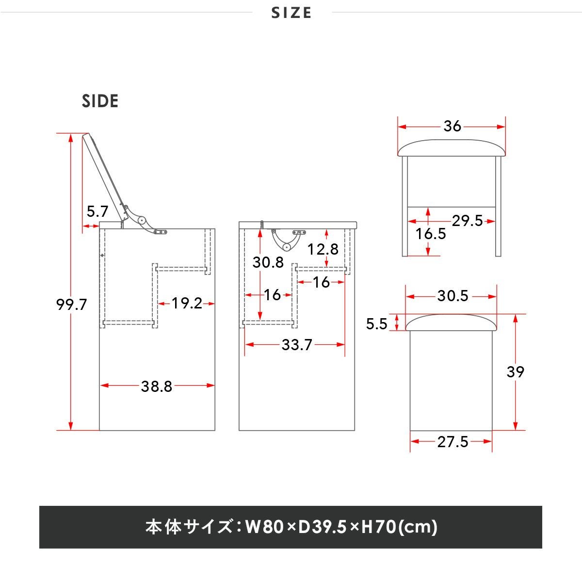 alan(アラン) デザインドレッサー ALN70-80D | SESAME家具インテリア