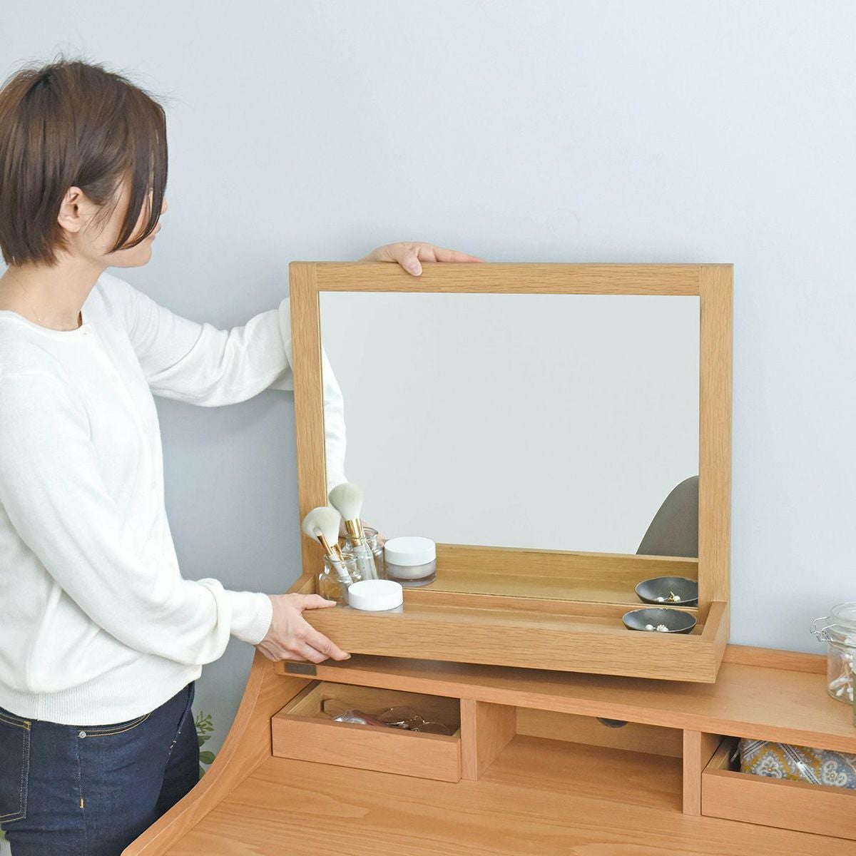 トレム 大型卓上ミラー 単品 TR55MR | SESAME家具インテリア