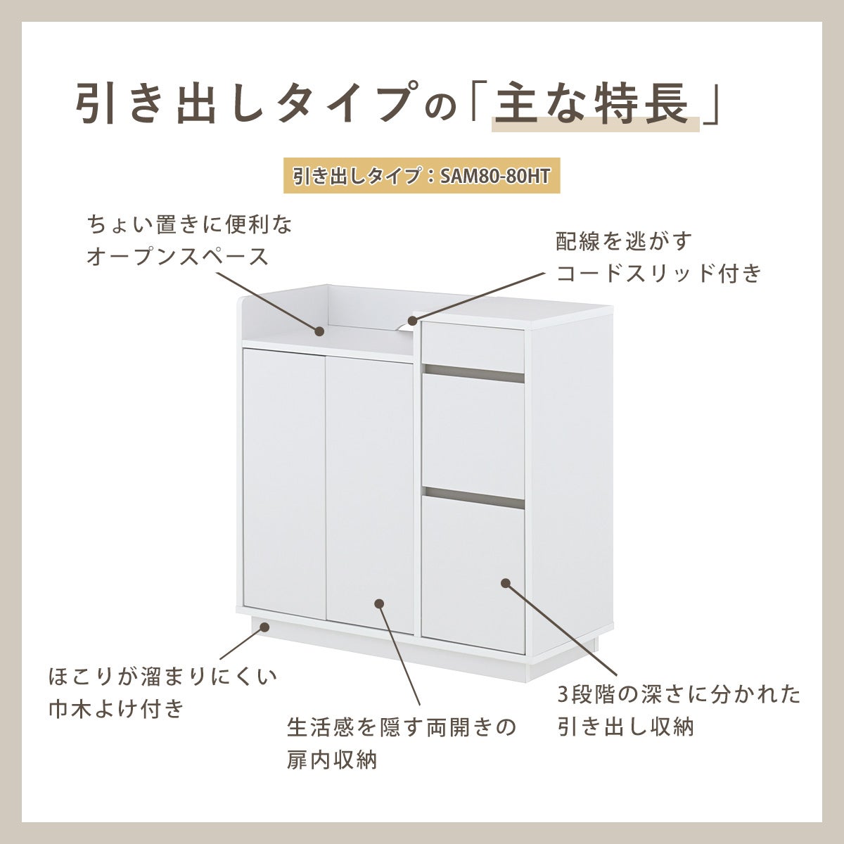 sambo(サンボ) キャビネット SAM80-80C/SAM80-80HT | SESAME家具インテリア